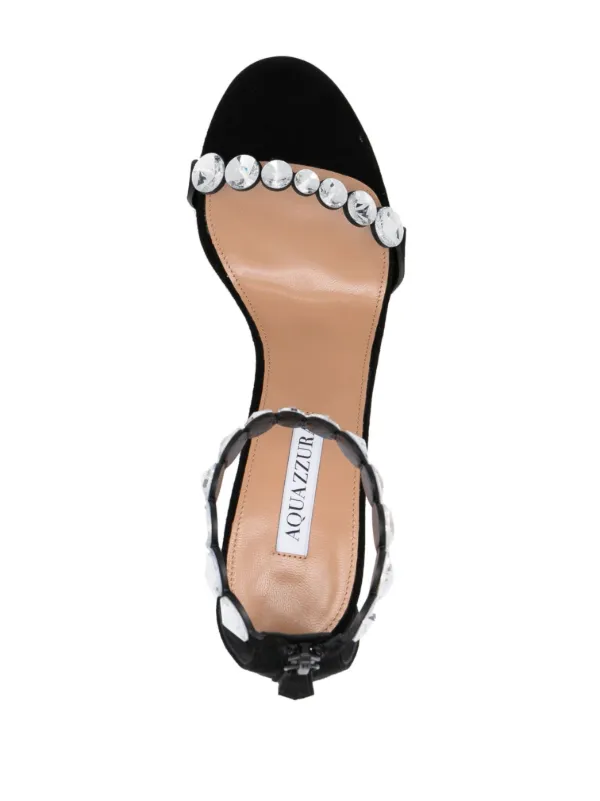 Aquazzura Maxi-Tequila 110mm スエードサンダル | ブラック | FARFETCH JP