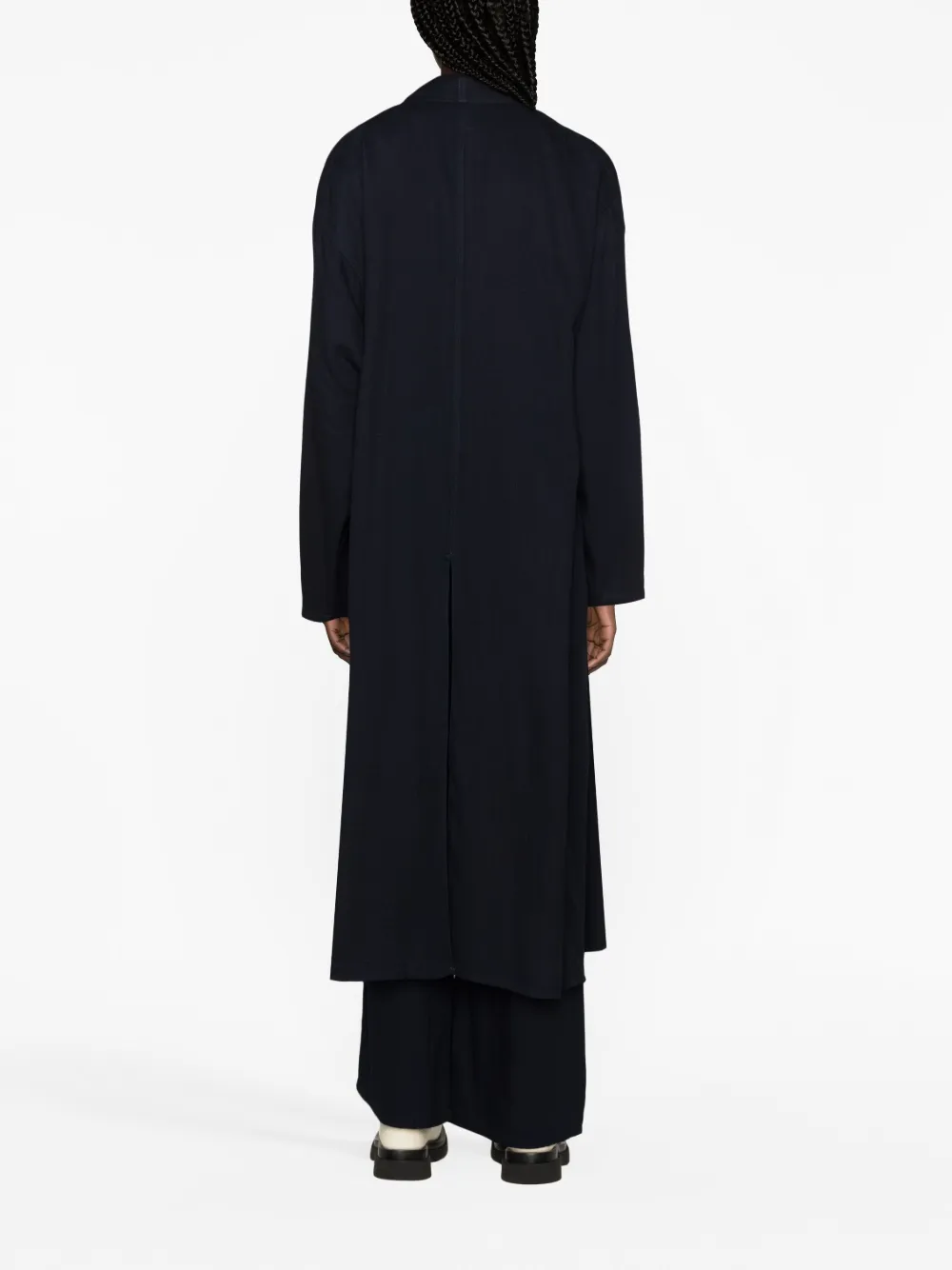 Shop The Row Rimbaud Cotton Belted Coat In Blue