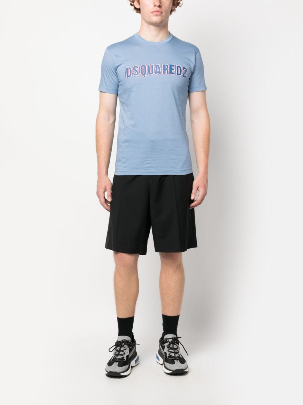 Dsquared2 logo-print cotton T-shirt - Blauw