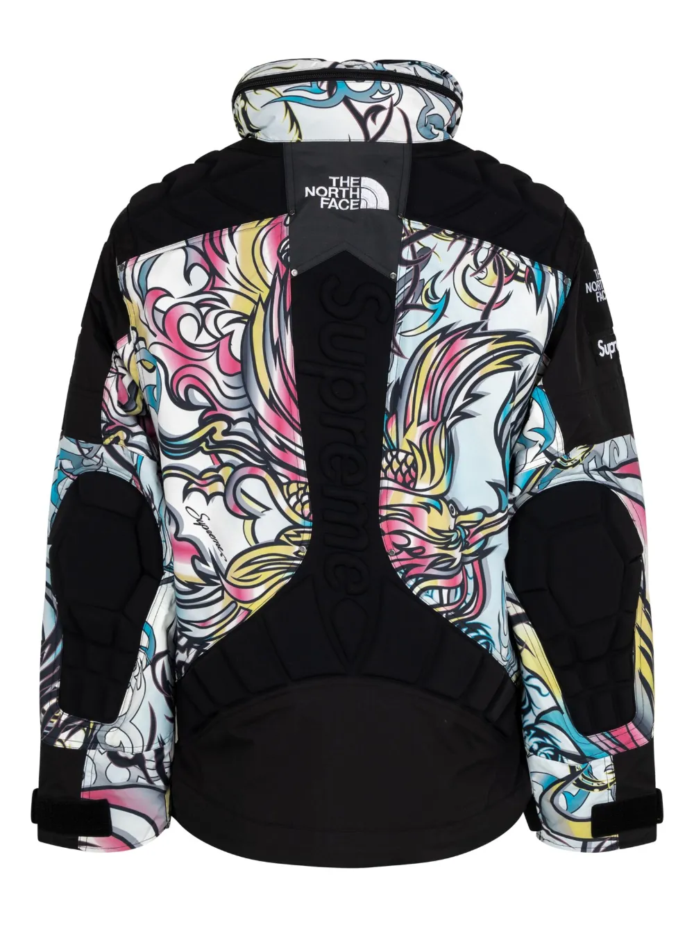 Shop Supreme X The North Face Steep Tech "multicolor Dragon" Apogee Jacket In Black