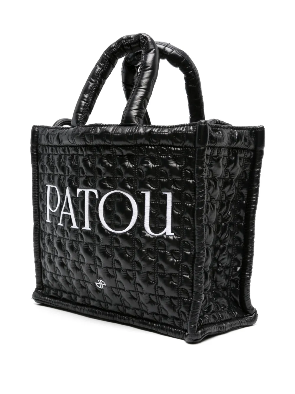 Shop Patou Small  Quilted Tote Bag In Black