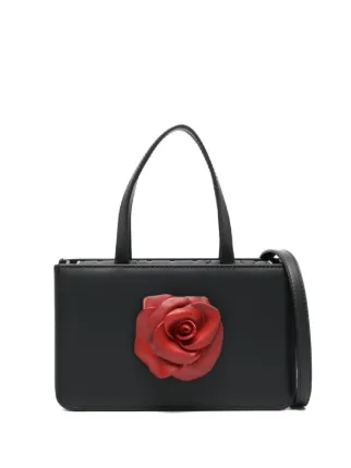 Black purse shop with roses