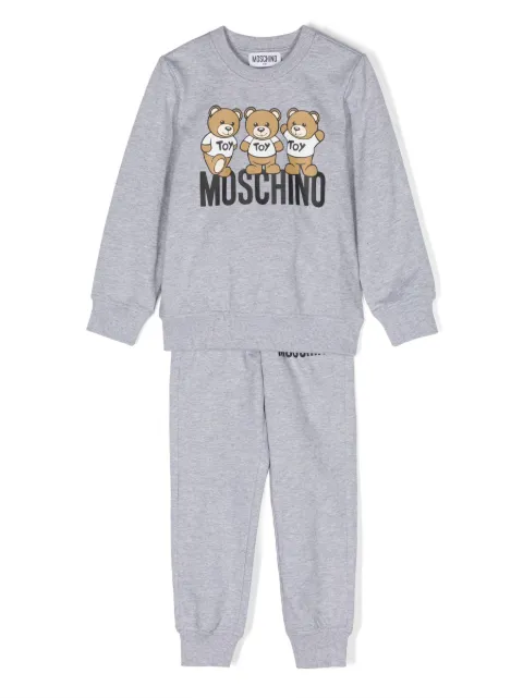 Moschino Kids Teddy Bear-print cotton tracksuit