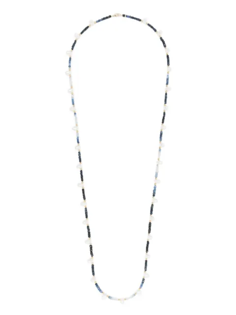 JIA JIA 14kt yellow gold Arizona sapphire and pearl beaded necklace