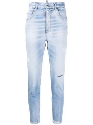 DSQUARED2 クロップド スキニージーンズ | ブルー | FARFETCH JP