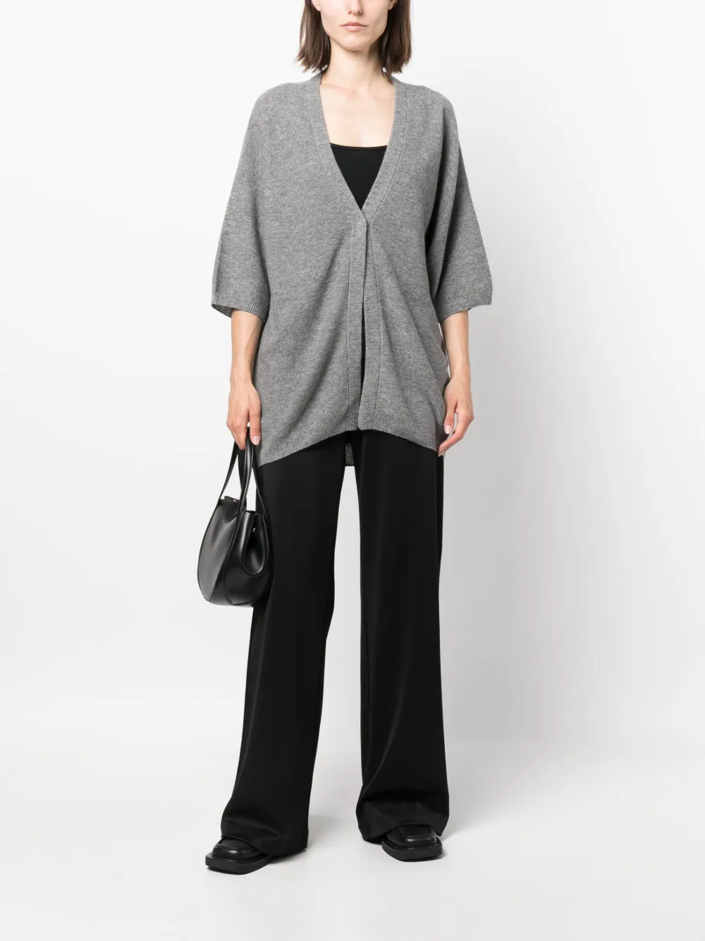 Fabiana Filippi V-neck mélange cashmere cardigan - Grijs