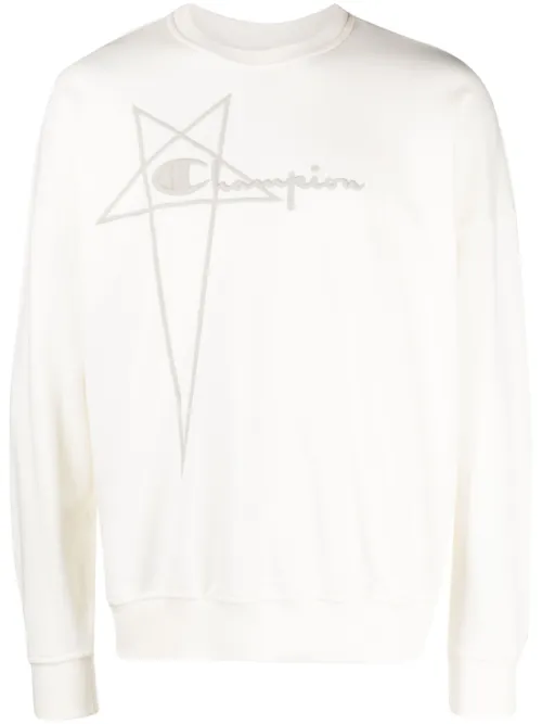 Sweat en coton à logo brodé - Rick Owens X Champion - Modalova