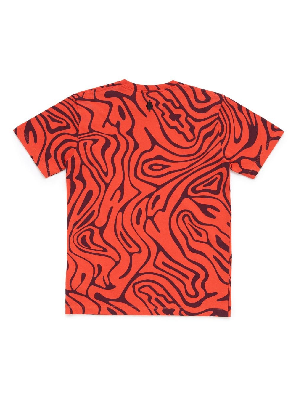 Shop Marcelo Burlon County Of Milan Aop Fluid Graphic-print T-shirt In Orange