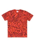 Marcelo Burlon County Of Milan Kids AOP Fluid graphic-print T-shirt - Orange