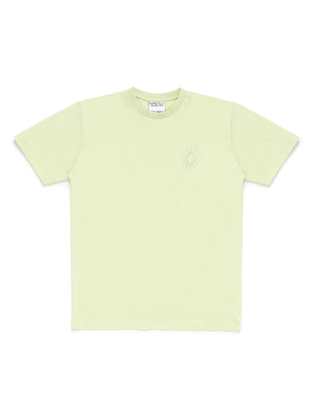 Marcelo Burlon County Of Milan Kids Eclipse logo-embroidered T-shirt - Yellow