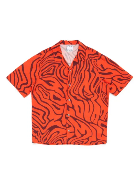 Marcelo Burlon County Of Milan Kids قميص AOP بأكمام قصيرة