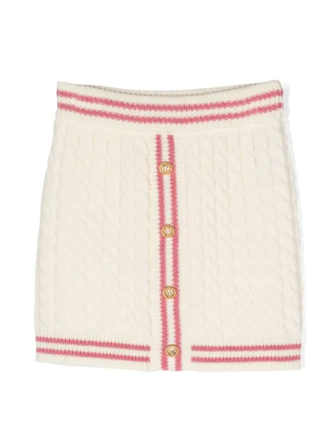 Balmain Kids - cable-knit mini skirt