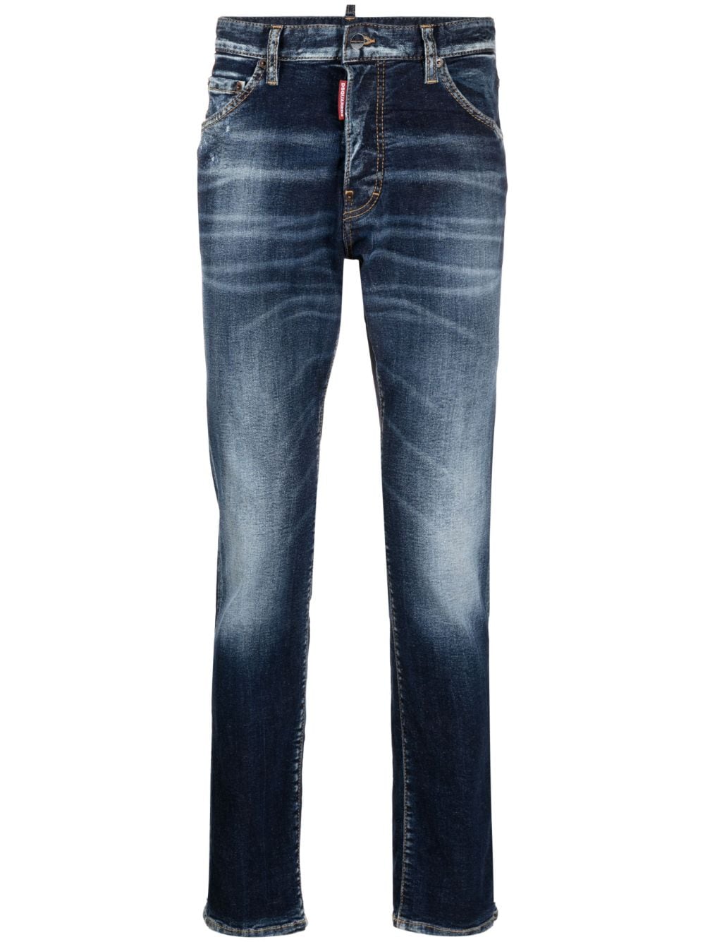 Shop Dsquared2 Low-rise Straight-leg Jeans In Blue