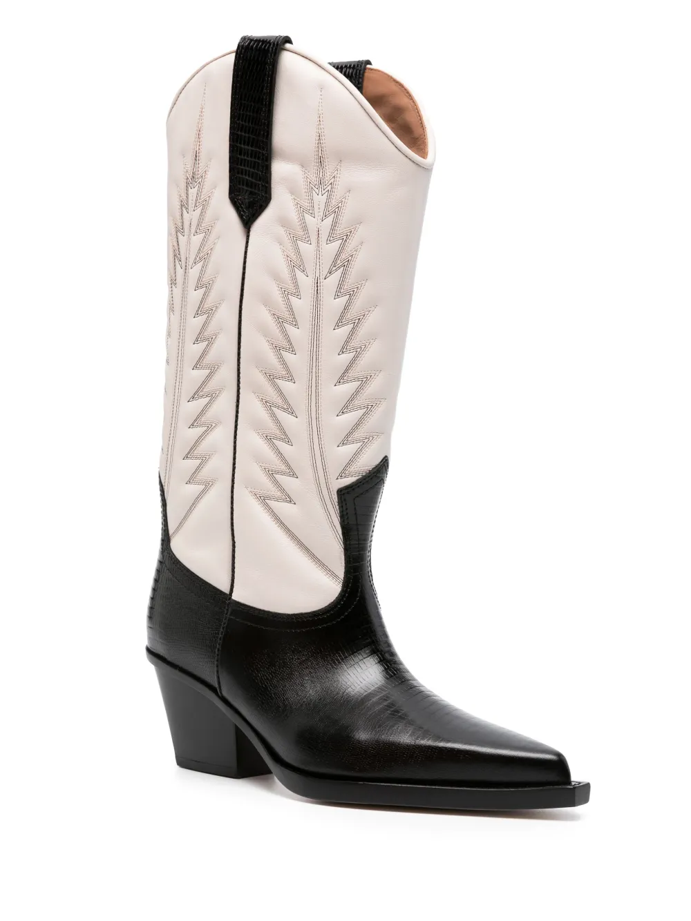 Paris Texas Rosario 60mm lizard-effect boots - Wit