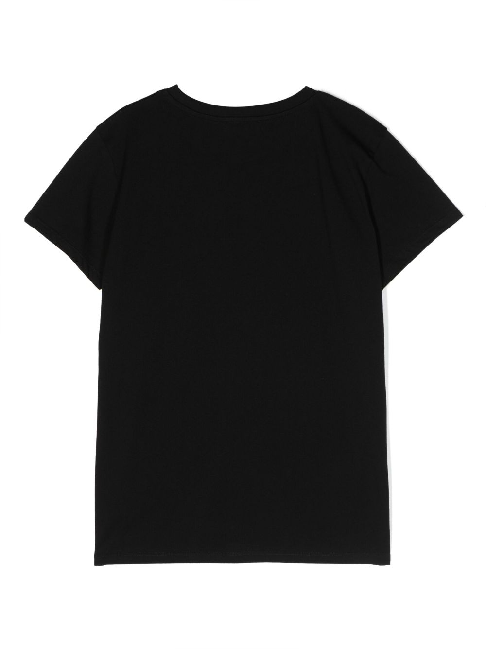 Shop Balmain Metallic Logo-stamp Cotton T-shirt In Black