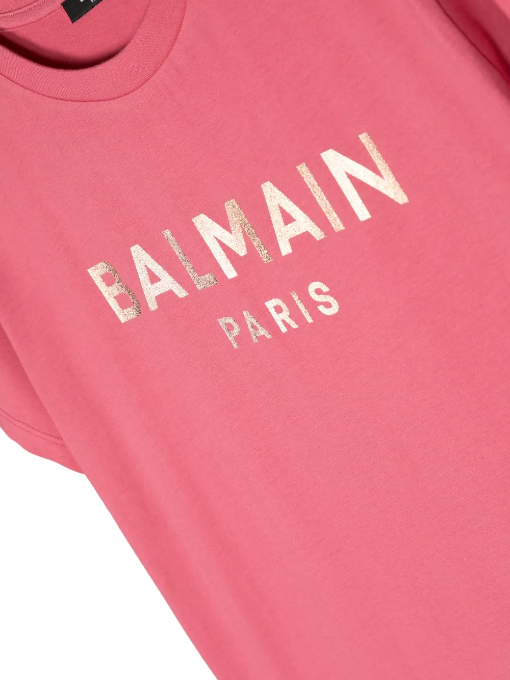 Balmain Kids T-shirt met logoprint Roze