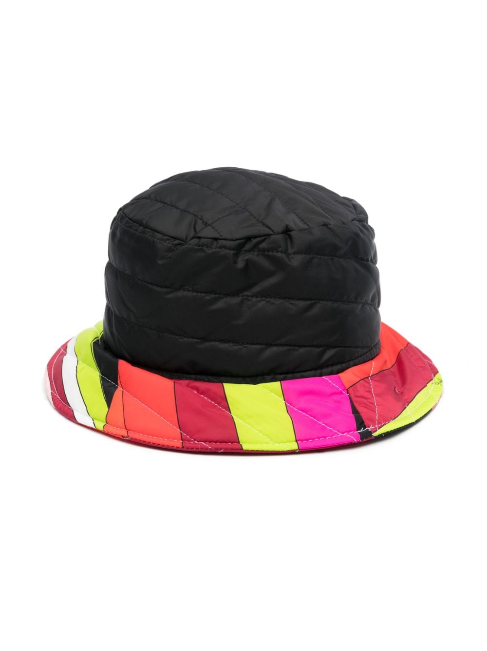 Pucci Junior Kids' Padded Colour-block Bucket Hat In Black