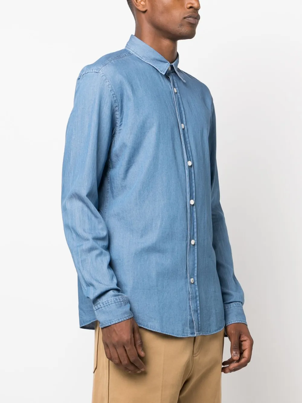 BOSS Roan Kent Chambray Shirt - Farfetch