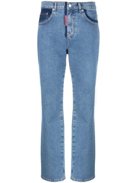 MOSCHINO JEANS two-tone straight-leg jeans