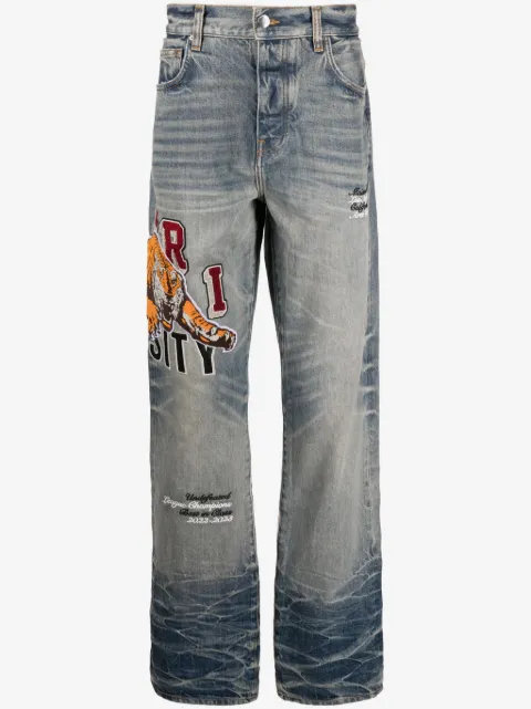 AMIRI Varsity Tiger straight-leg jeans