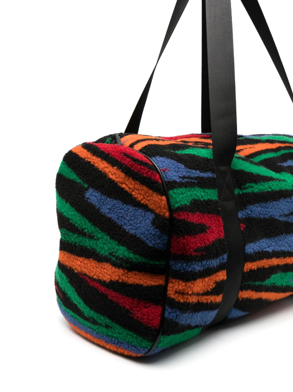 Shop Missoni Abstract-pattern Fleece Circular Bag In Black