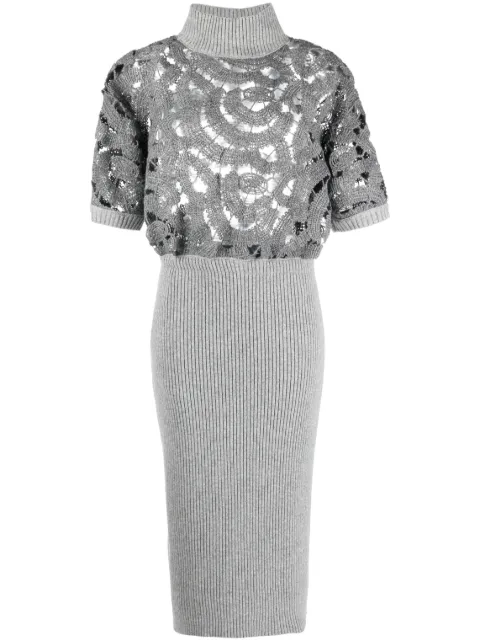 Fabiana Filippi guipure-lace knit dress