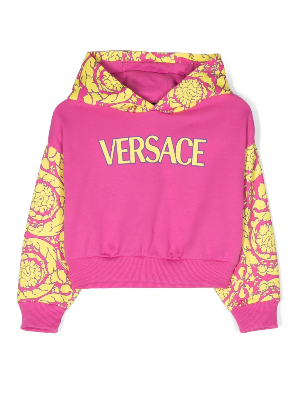 Versace Kids hoodie en coton à logo imprimé - Rose Top Merken Winkel
