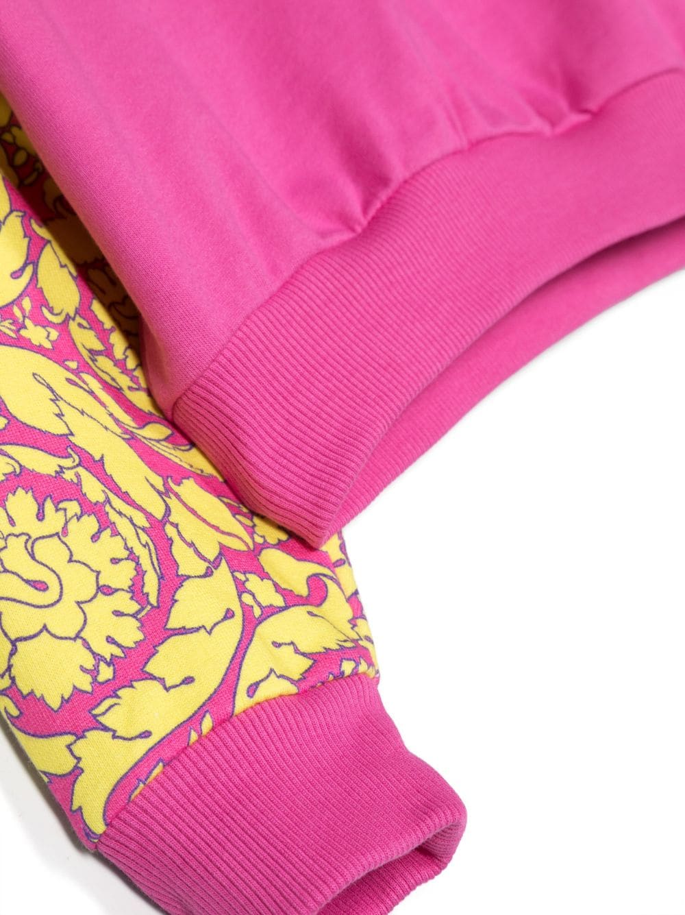 Shop Versace Logo-print Cotton Hoodie In Rosa