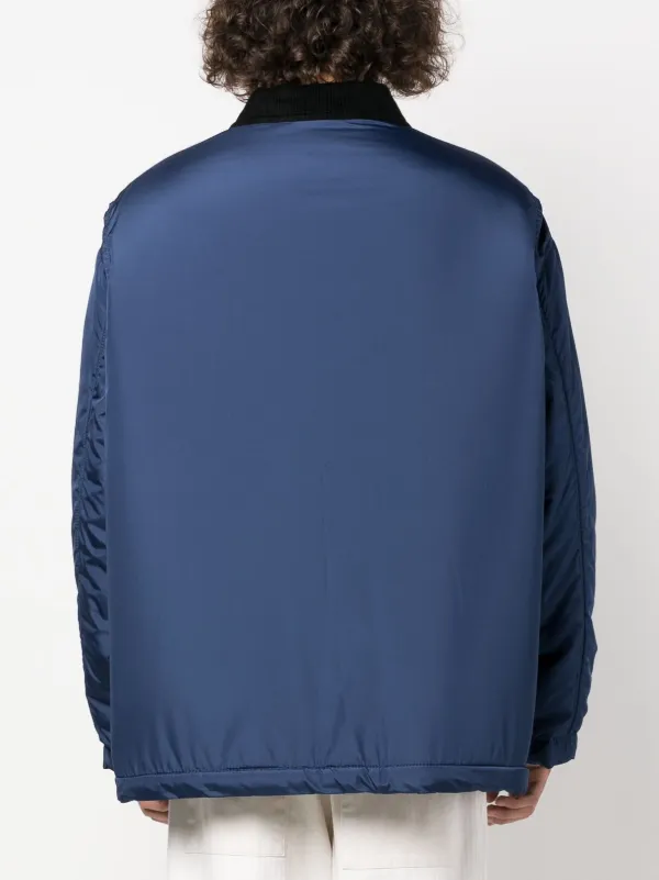 Marni logo-patch Lightweight Jacket | Blue | FARFETCH