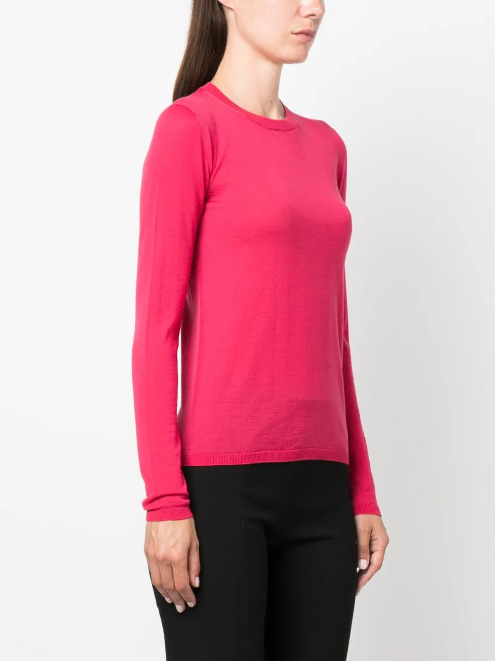 Max Mara Ribgebreide top Roze