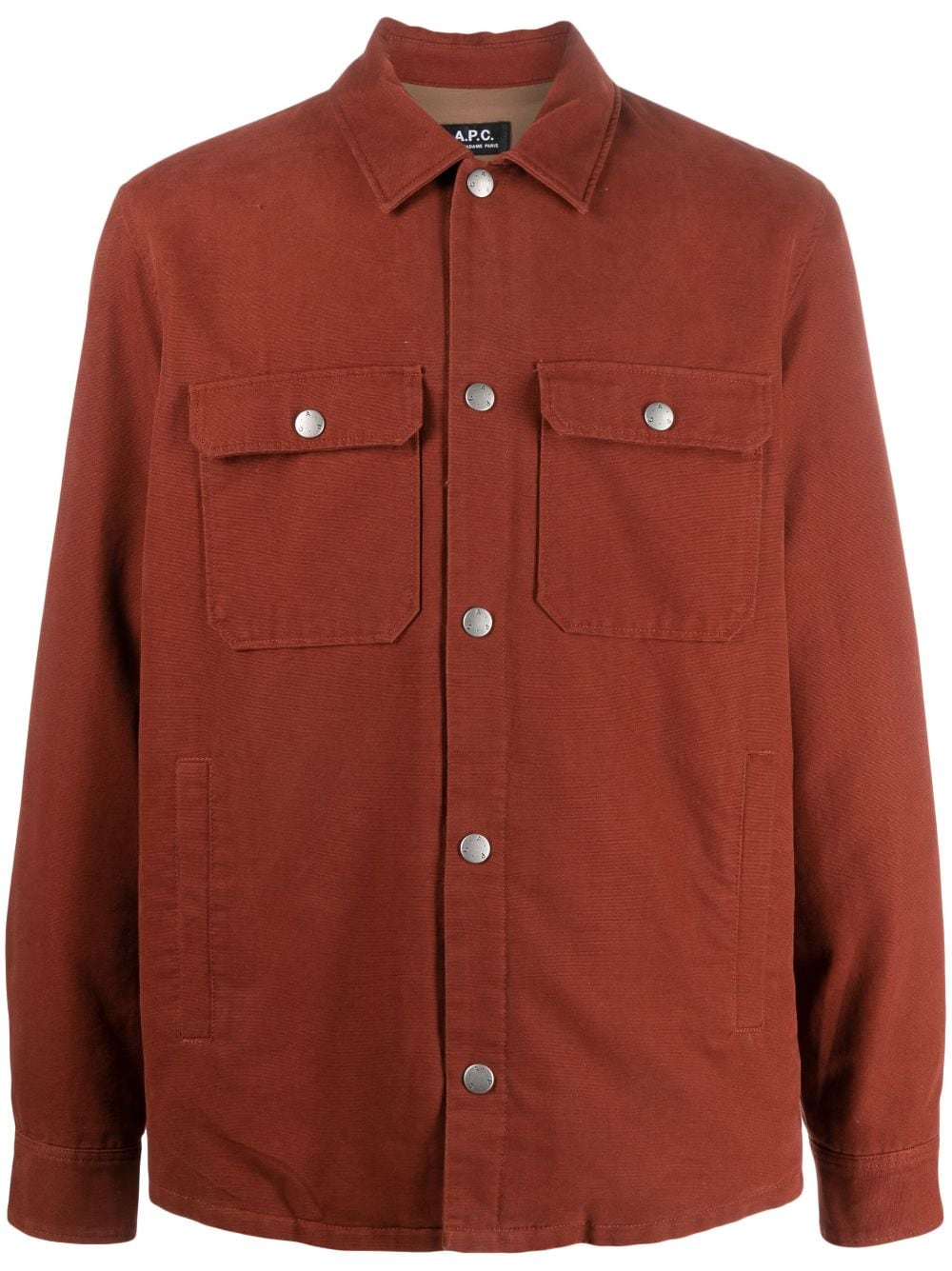 Apc Flap Pockets Overshirt In Red