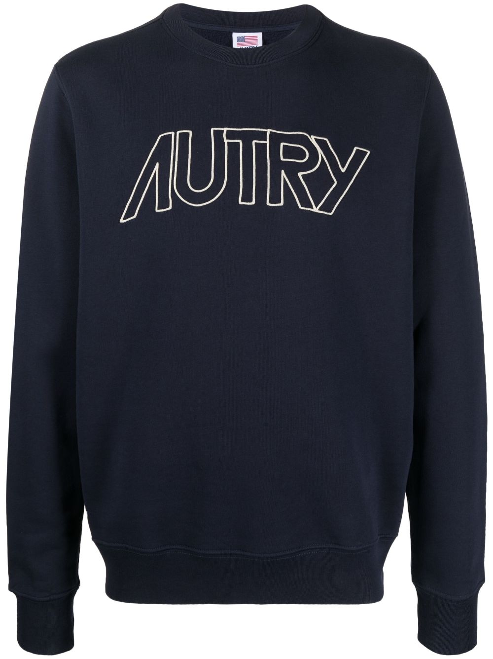 Autry embroidered-logo cotton jumper - Blue