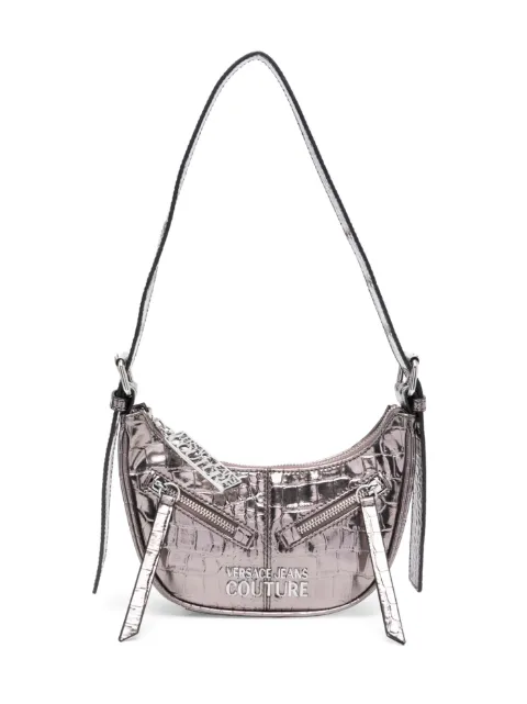 Versace Jeans Couture Bolsa de ombro efeito pele de crocodilo
