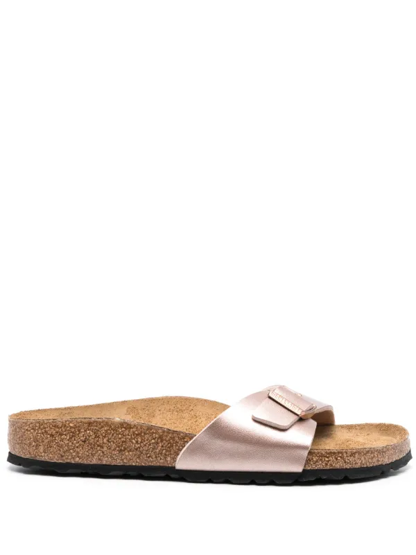 Birkenstock Madrid logo-debossed Sandals Pink FARFETCH IN