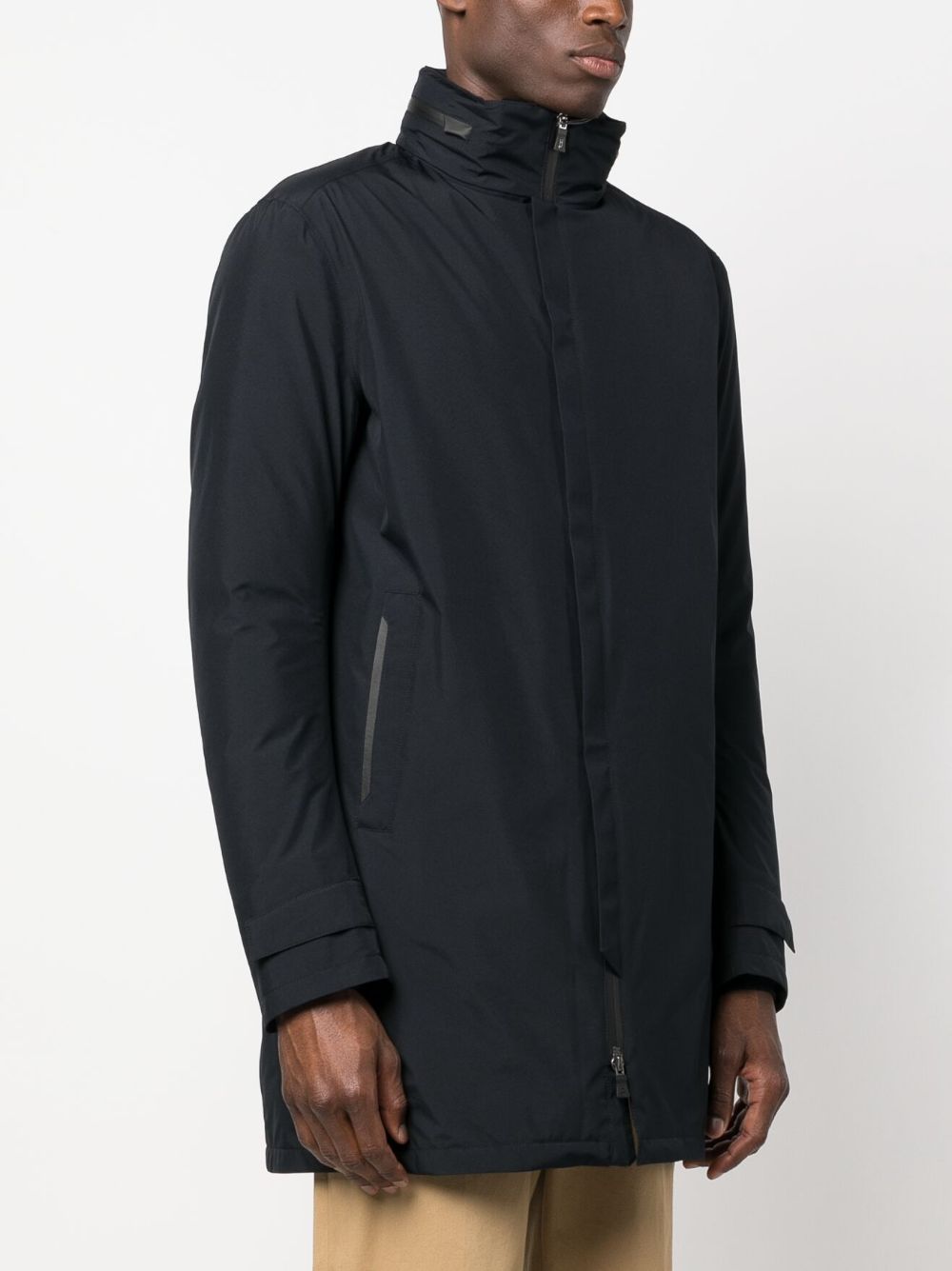 Shop Herno Laminar High-neck Parka In Blue