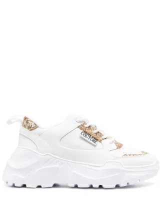Versace Jeans Couture グリッターディテール スニーカー | ホワイト 