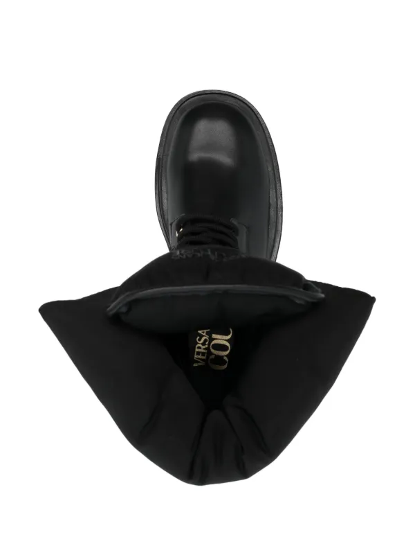Versace Jeans Couture logo-print ankle-length Boots | Black  display picture 2