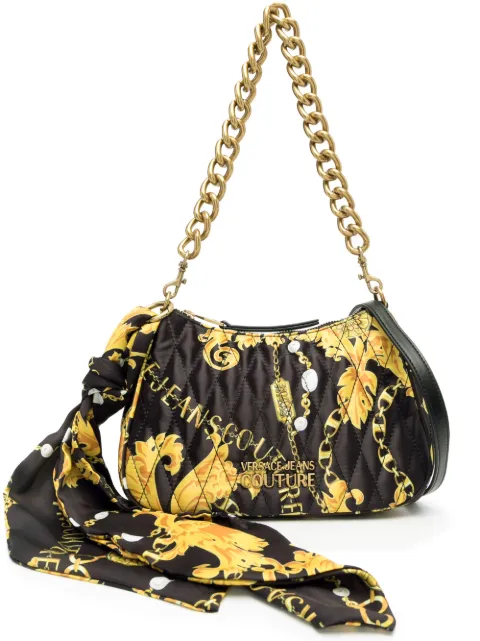 Versace Jeans Couture Chain Couture-print quilted crossbody bag