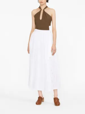 ワンピース CHLOE Women Long Skirts 25SRO49263001 Black Chloé Ladies Iconic Milk Crochet-Detail Long Dress, Brand