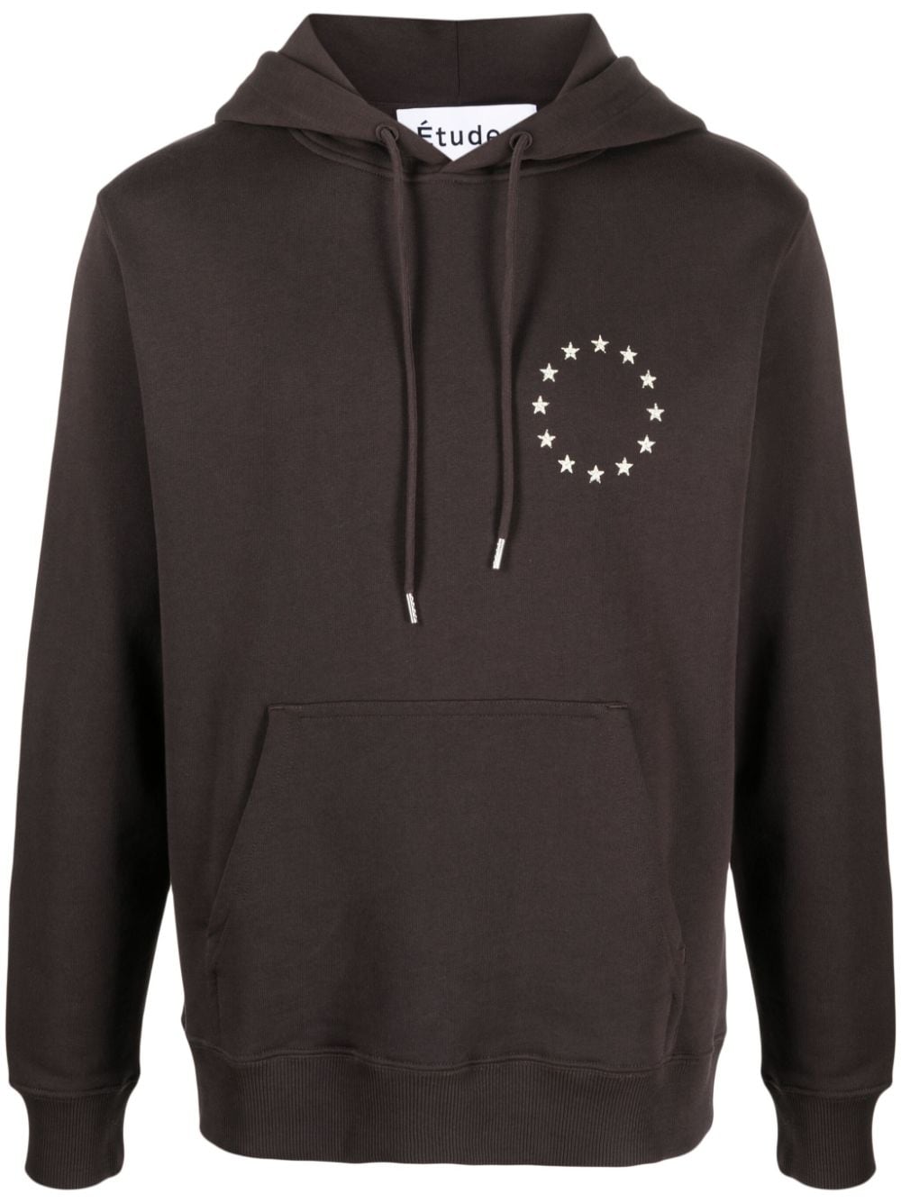 Shop Etudes Studio Klein Europa Stars-embroidered Hoodie In Brown