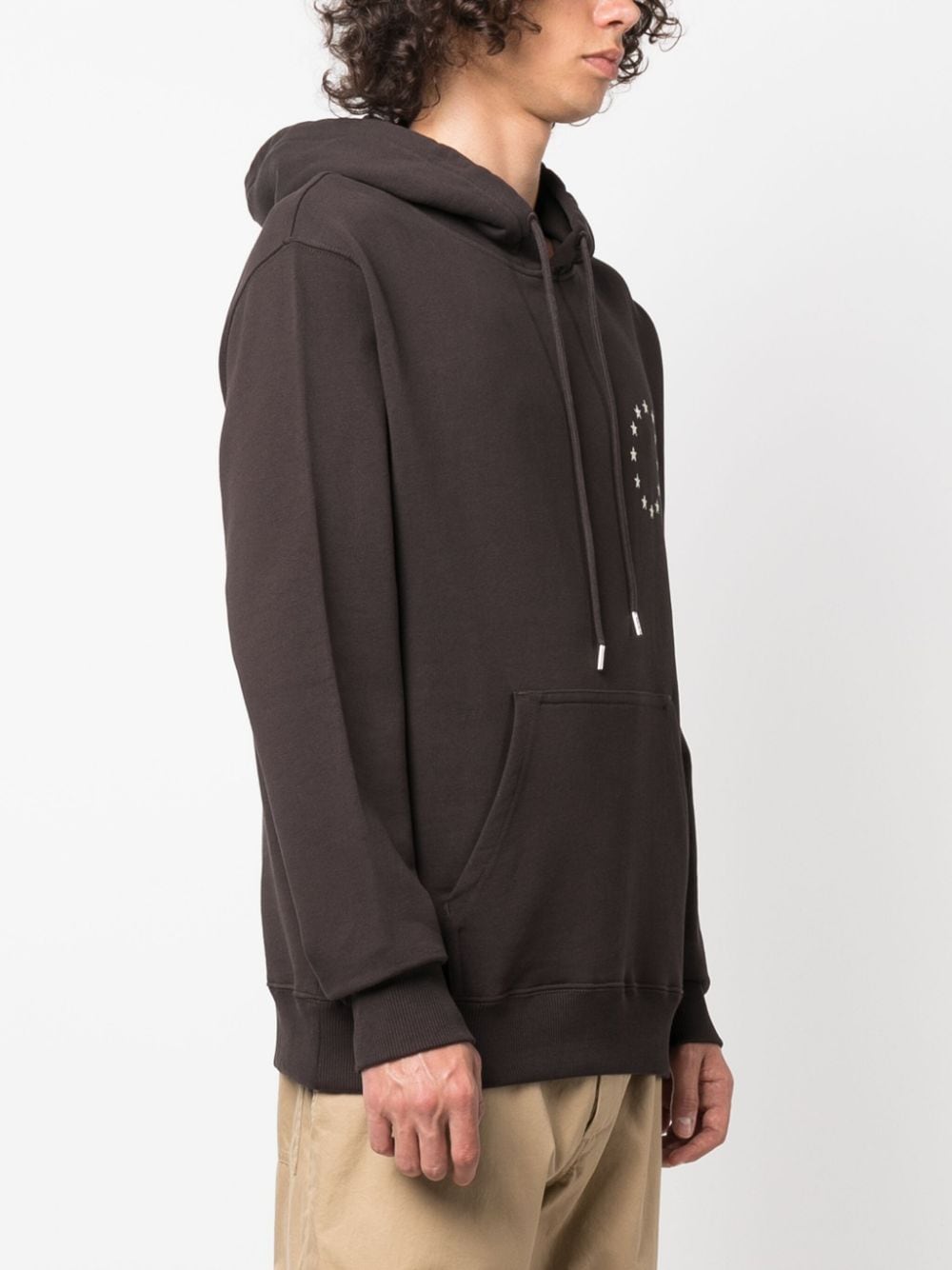 Shop Etudes Studio Klein Europa Stars-embroidered Hoodie In Brown