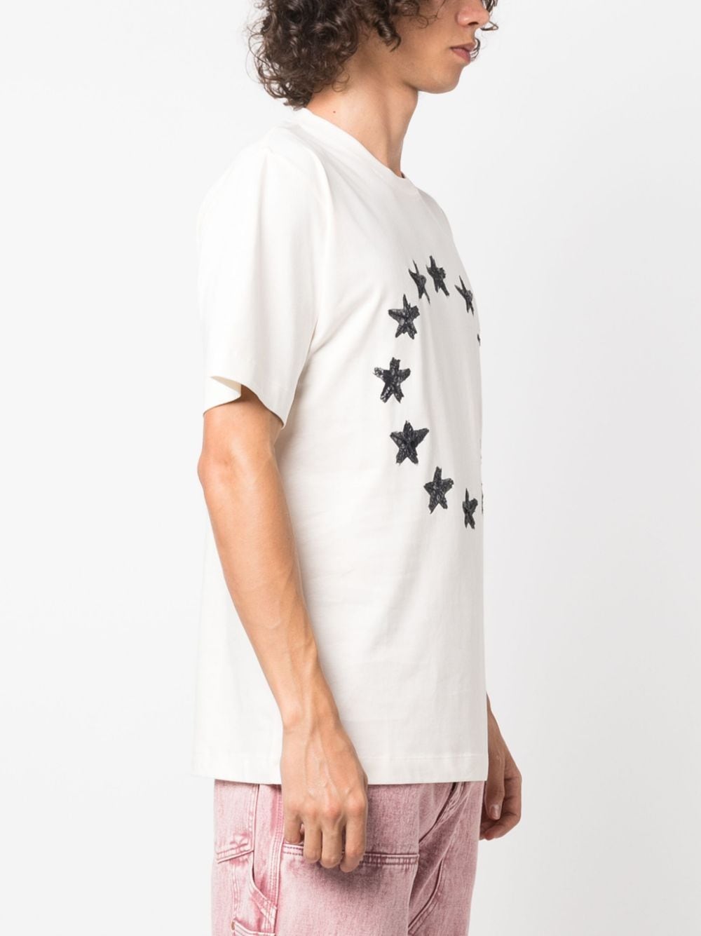 Shop Etudes Studio Wonder Painted Stars-print Organic Cotton T-shirt In White