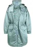 Études Studio Lutece logo-patch hooded coat - Blue