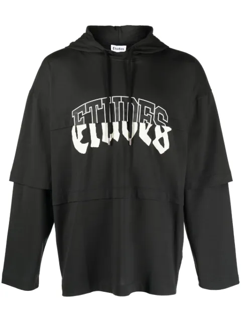 Études Studio Pave layered organic cotton hoodie