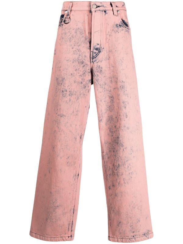 Doublet mid-rise graphic-print Jeans - Farfetch