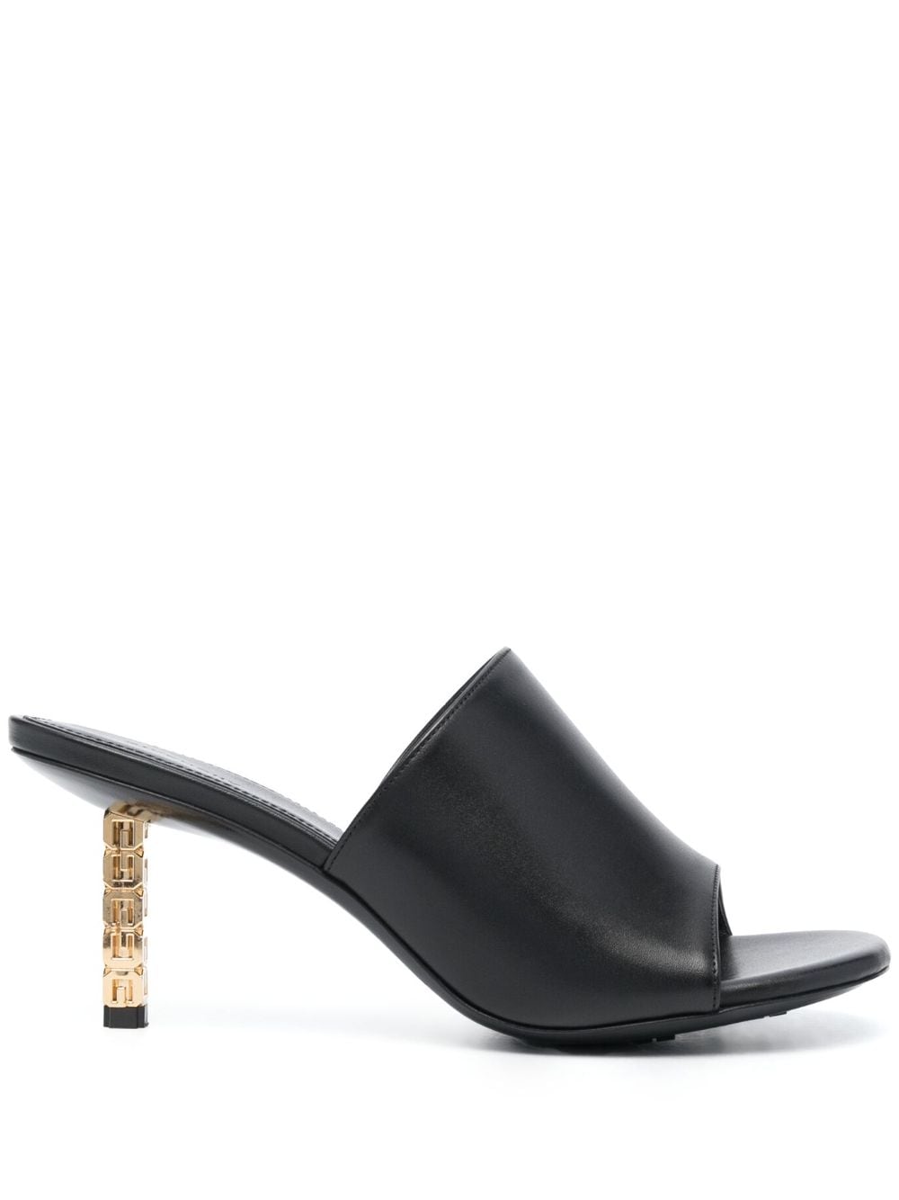 Shop Givenchy G Cube 75mm Leather Mules In Black