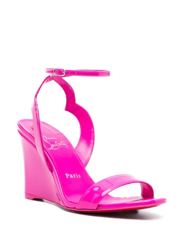 Christian Louboutin Zeppa Chick 100mm Platform Sandals | Pink