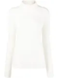 Dorothee Schumacher semi-sheer roll-neck jumper - White