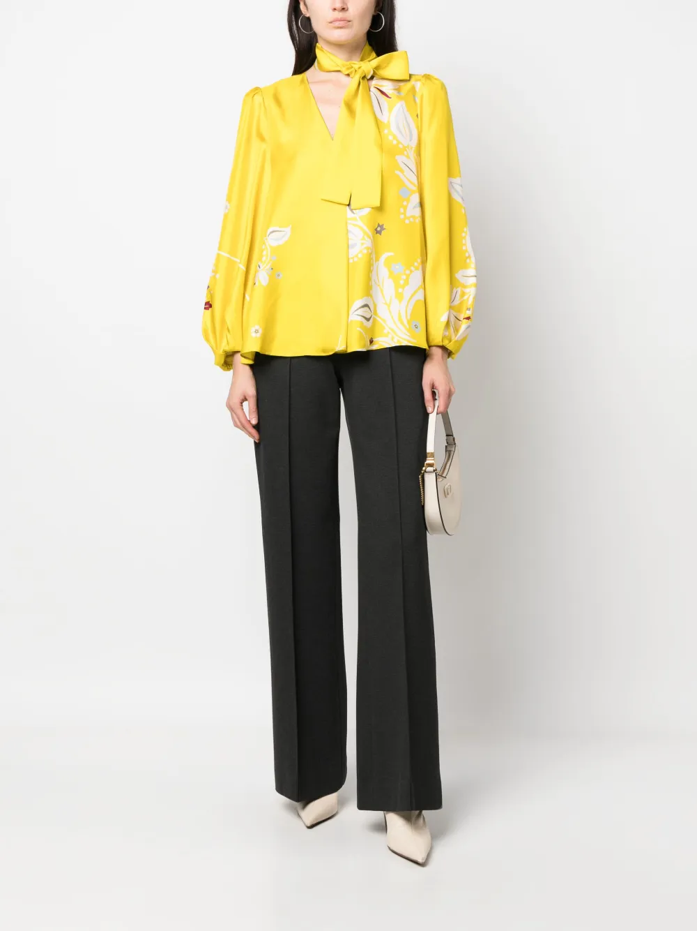 Dorothee Schumacher high-waisted wide-leg trousers - Grijs