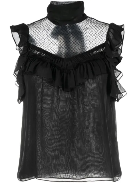 Dorothee Schumacher panelled sleeveless silk chiffon blouse